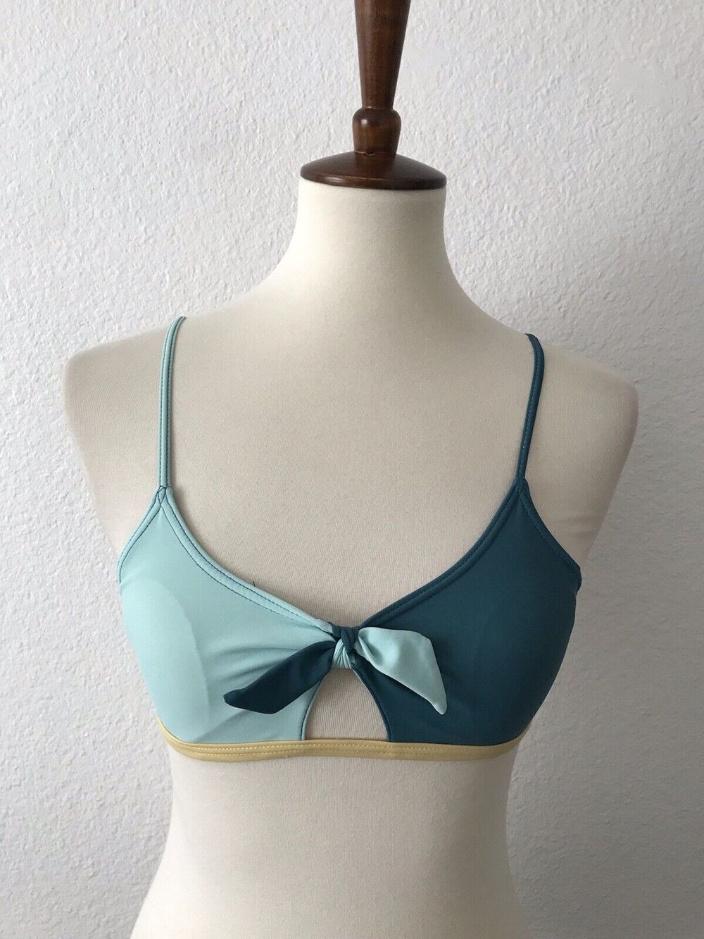 Byrds of Paradise Swim Color Block Triangle Bikini Top Swimwear